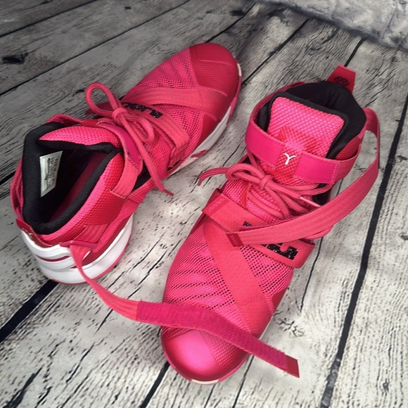 Nike LeBron Zoom Soldier 9 Think Pink Men’s Size 10 1/2 Basketball Sneakers - Picture 15 of 15